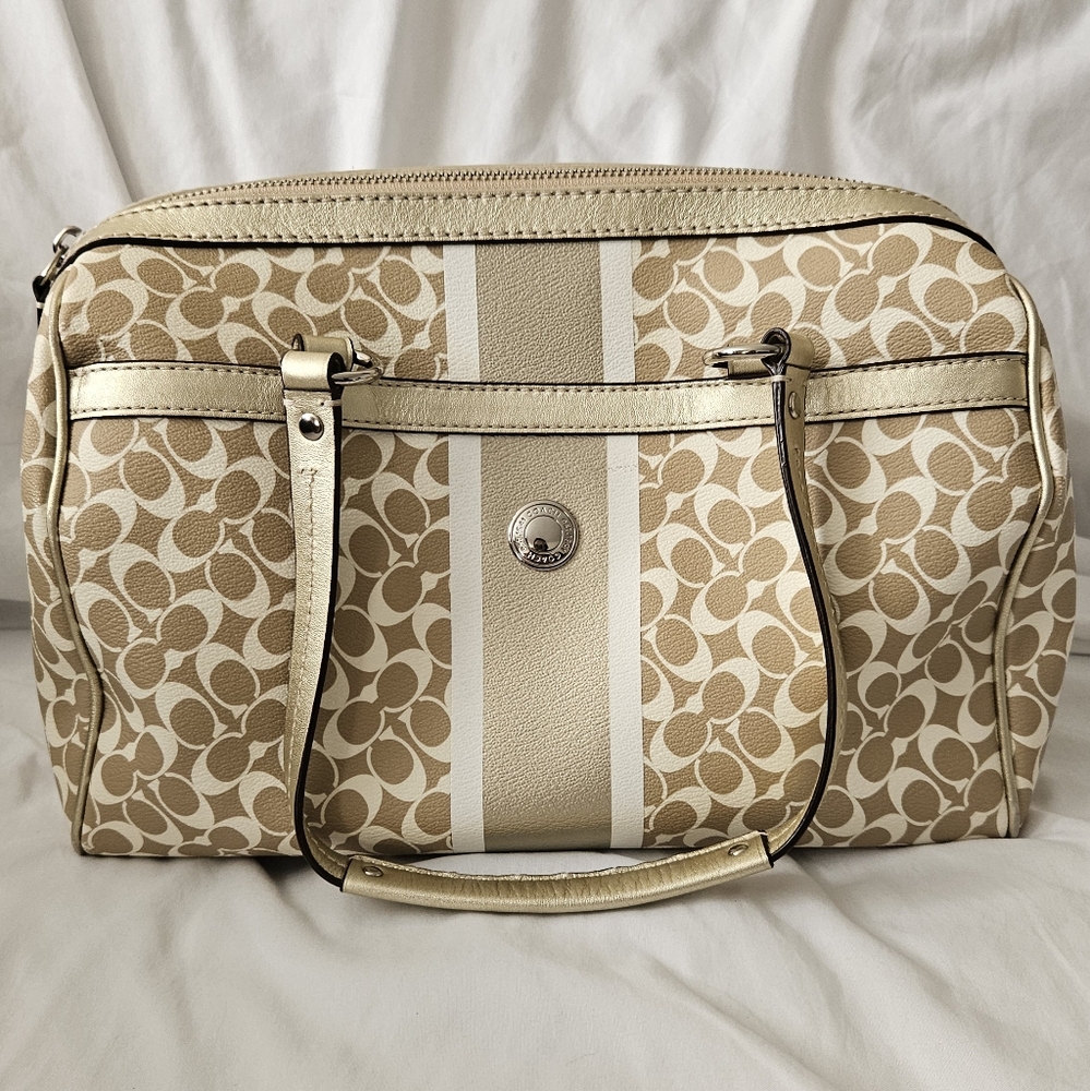 Coach Chealsea Heritage Stripe C Monogramed